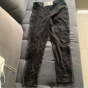 Zara high waisted leggings with rhinestones on side